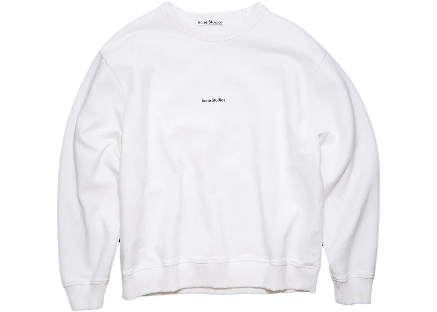Acne Studios Stamp Logo Sweatshirt Optic White