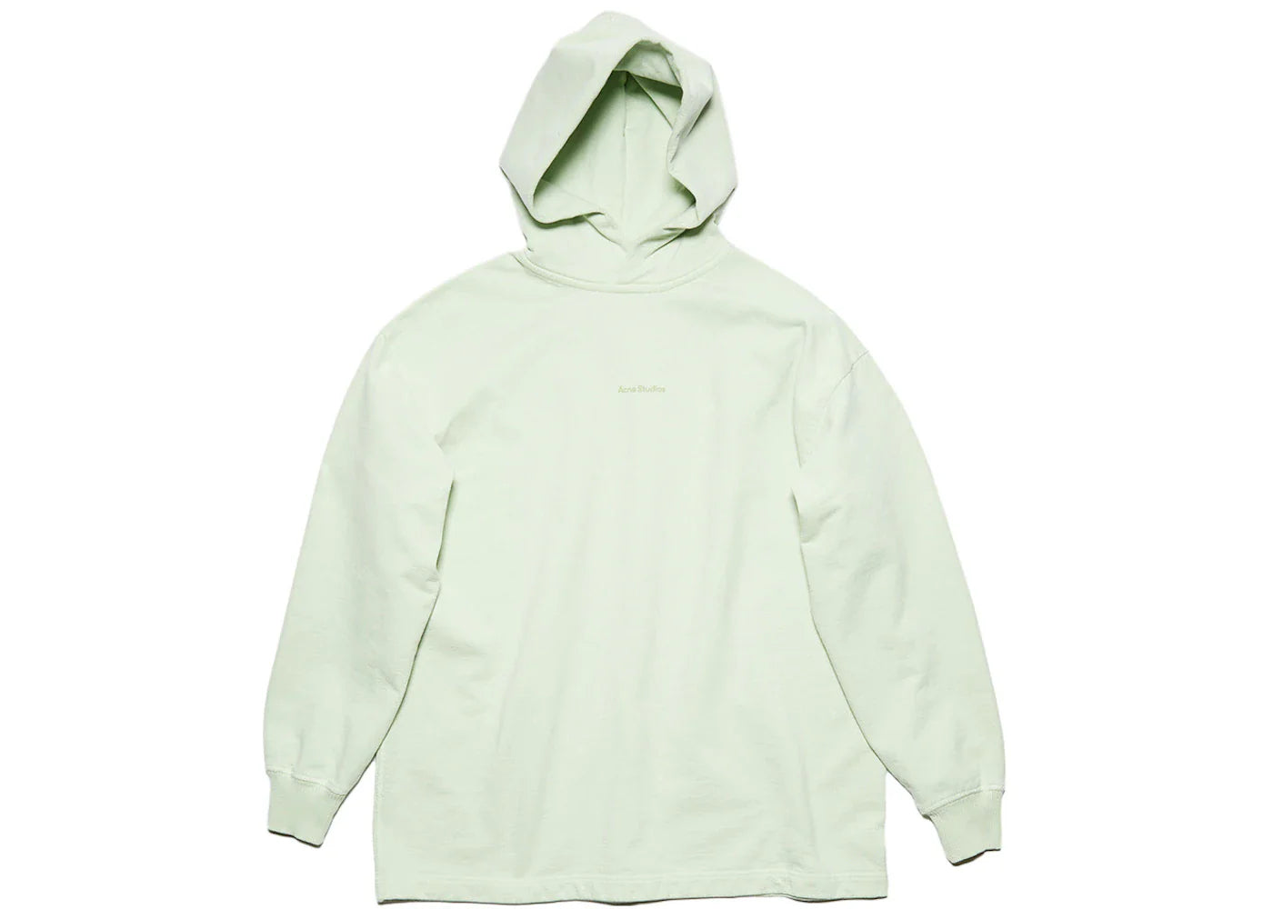 Acne Studios Stamped Logo Hoodied Sweatshirt Pastel Green