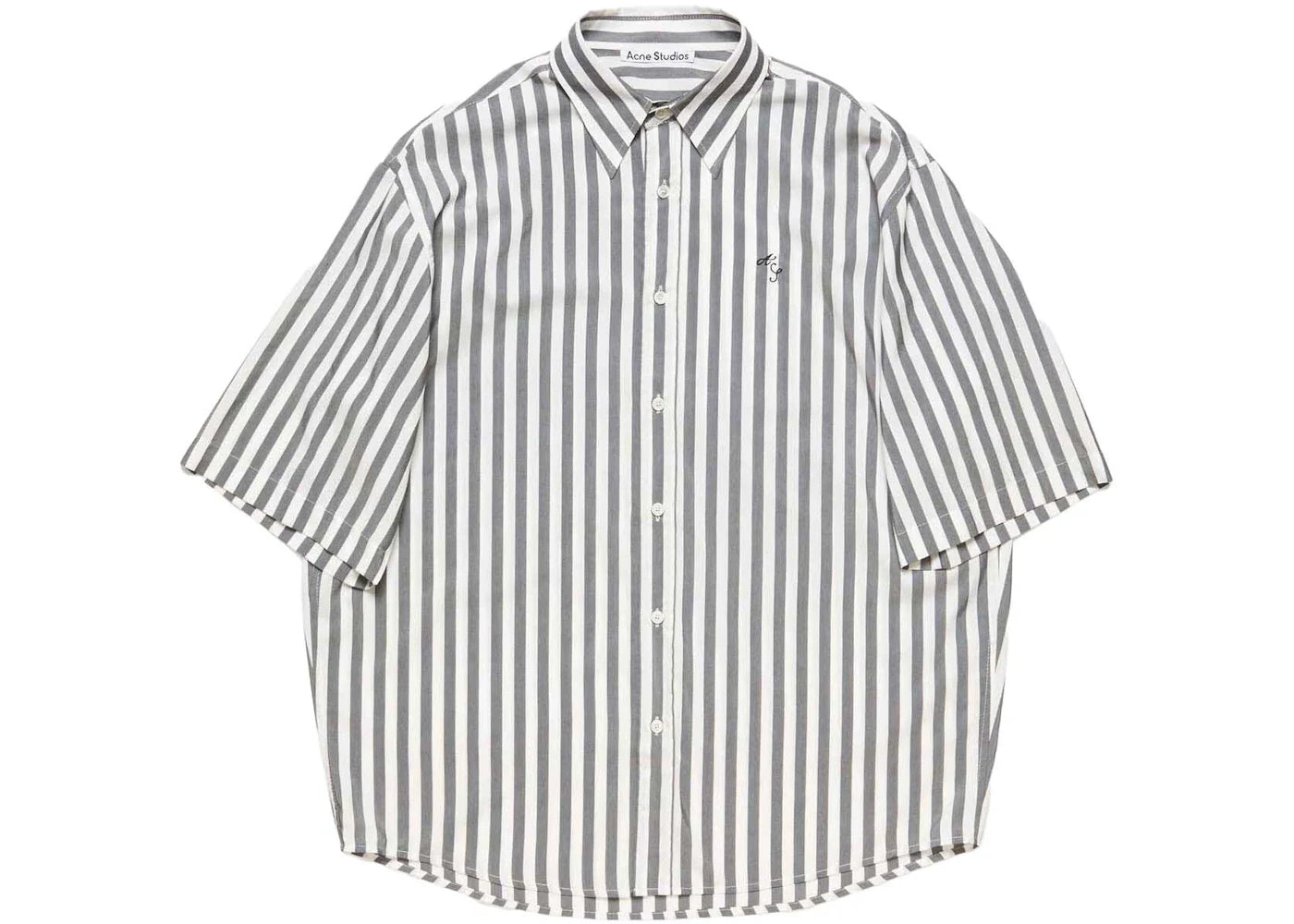 Acne Studios Stripe Button-Up Shirt Black/White