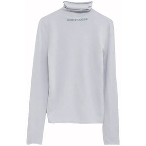 Acne Studios Turtleneck Sweater in Lightweight Jersey Ice Blue Aqh