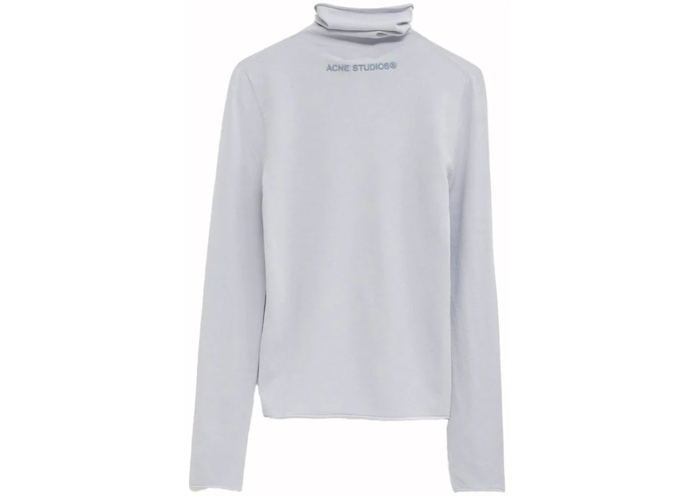 Acne Studios Turtleneck Sweater in Lightweight Jersey Ice Blue Aqh