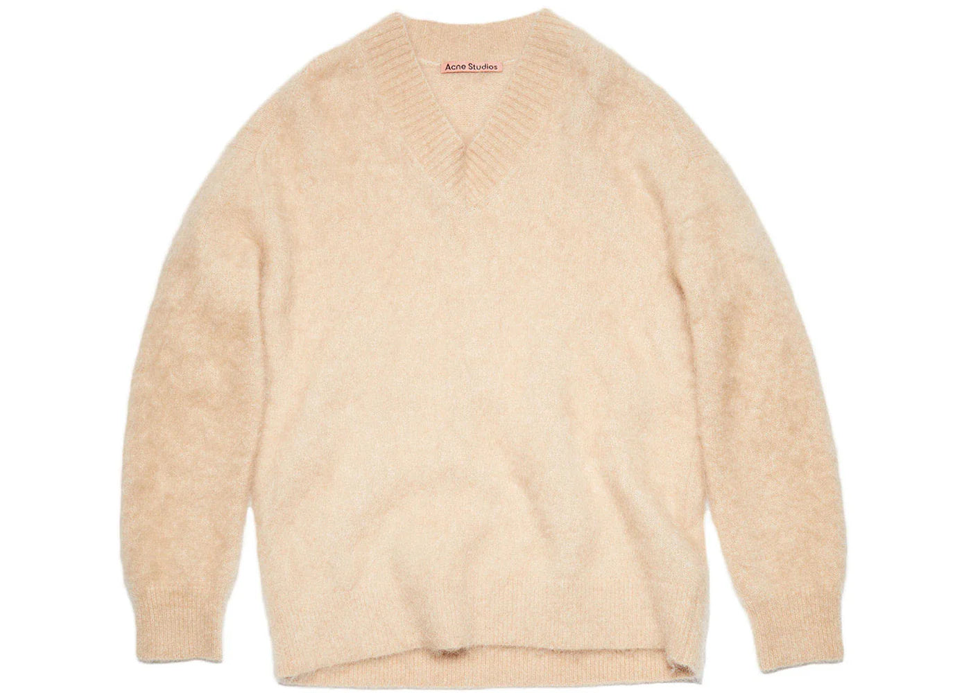 Acne Studios V Neck Jumper Sweater Warm Beige