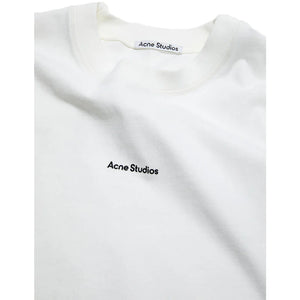 Acne Studios Womens Logo T-shirt Optic White