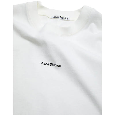 Acne Studios Womens Logo T-shirt Optic White