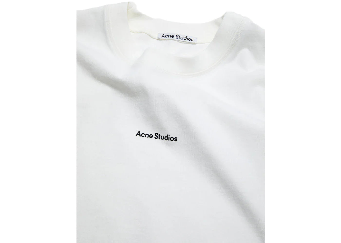Acne Studios Womens Logo T-shirt Optic White