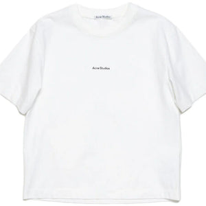Acne Studios Womens Logo T-shirt Optic White