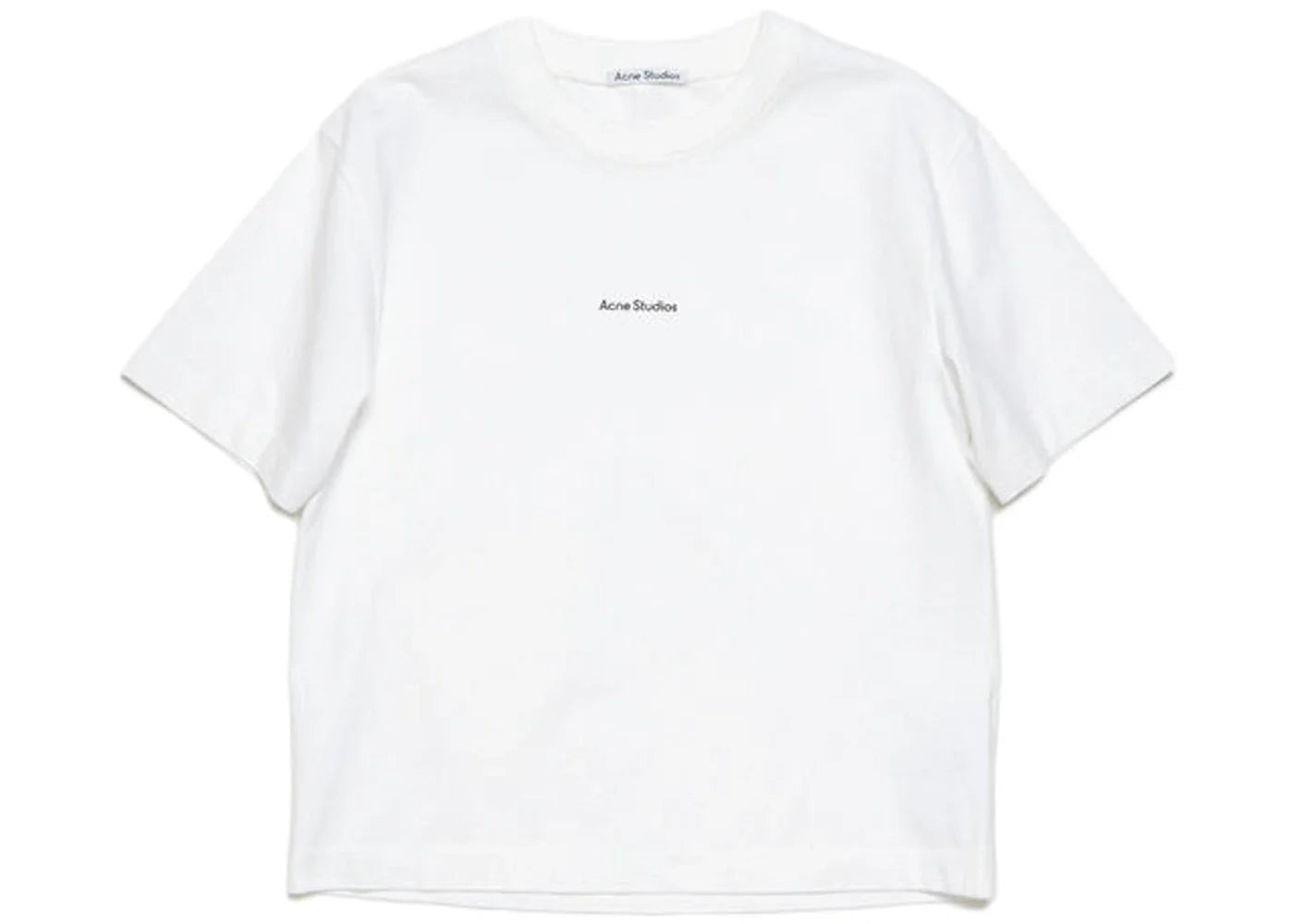 Acne Studios Womens Logo T-shirt Optic White