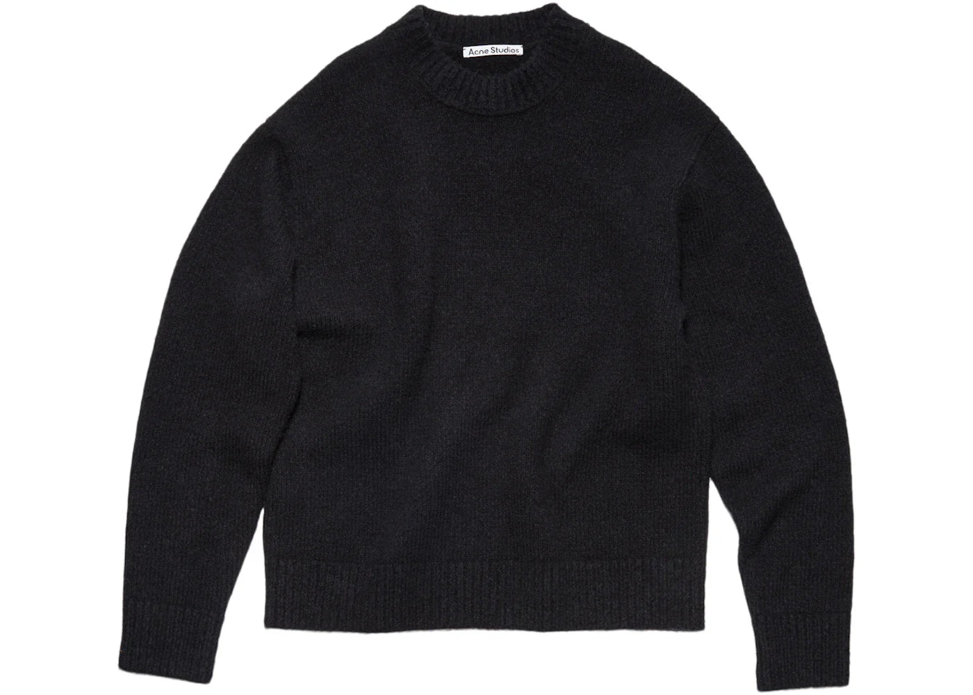 Acne Studios Wool-Blend Crewneck Regular Fit Jumper Black