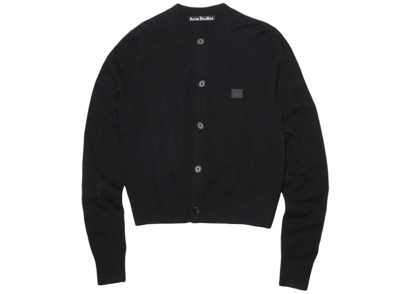 Acne Studios Wool Crewneck Cardigan Black