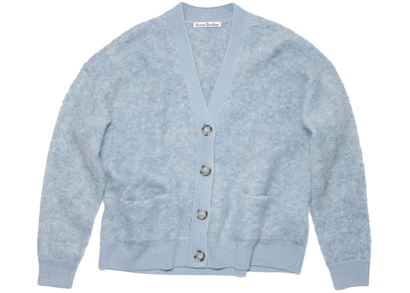 Acne Studios Wool Mohair Cardigan Blue