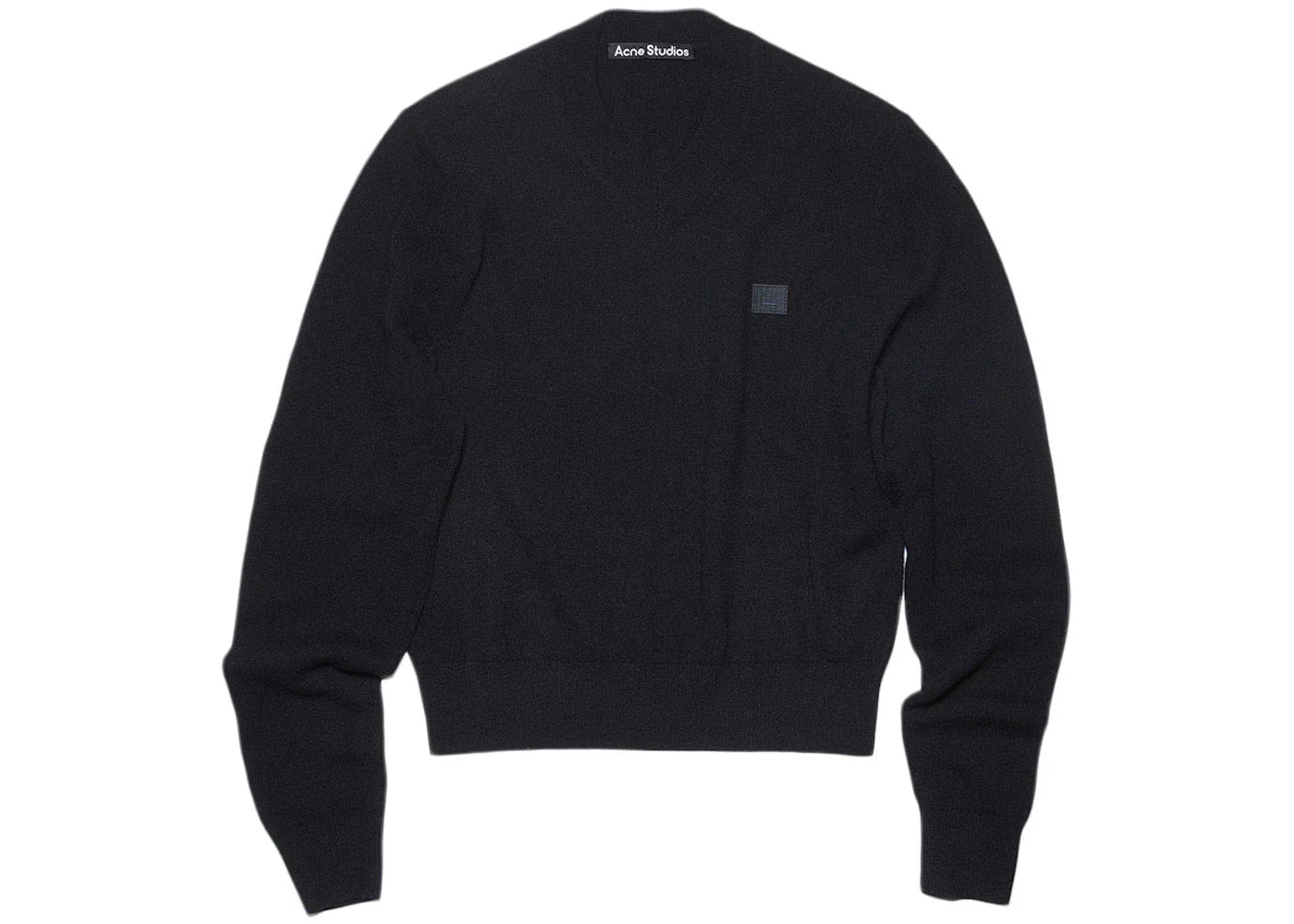 Acne Studios Wool V Neck Sweater Grey Melange