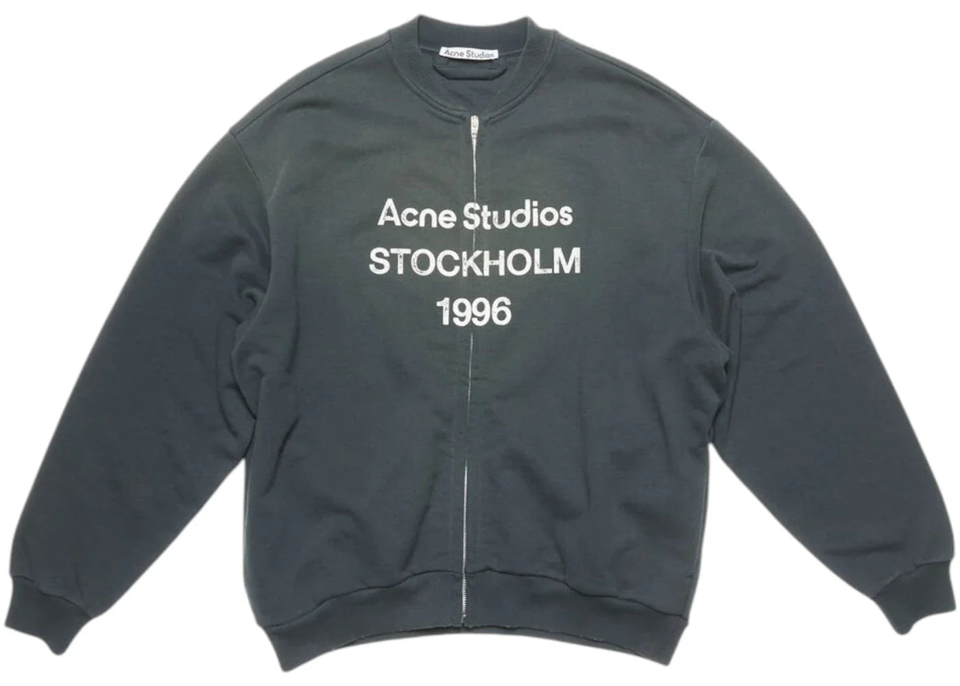 Acne Studios Zip Logo Sweater Black