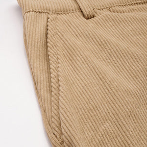 Men's Khaki Straight Fit Textured Trousers