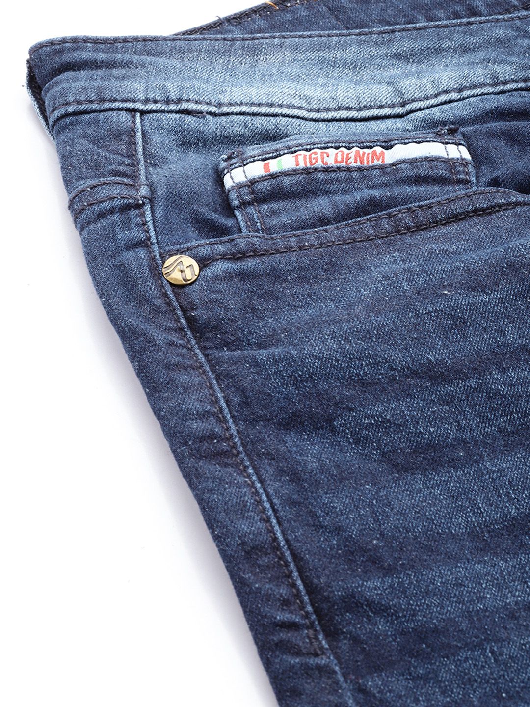 Men's Blue Bootcut Solid Stretchable Jeans