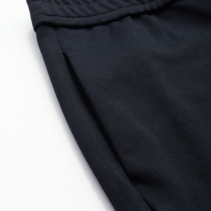 Men's Navy Blue Relaxed Fit Solid Chinos