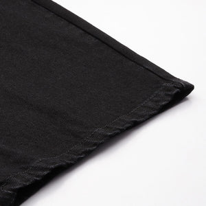 Men's Black Relaxed Fit Solid Cargo Jeans