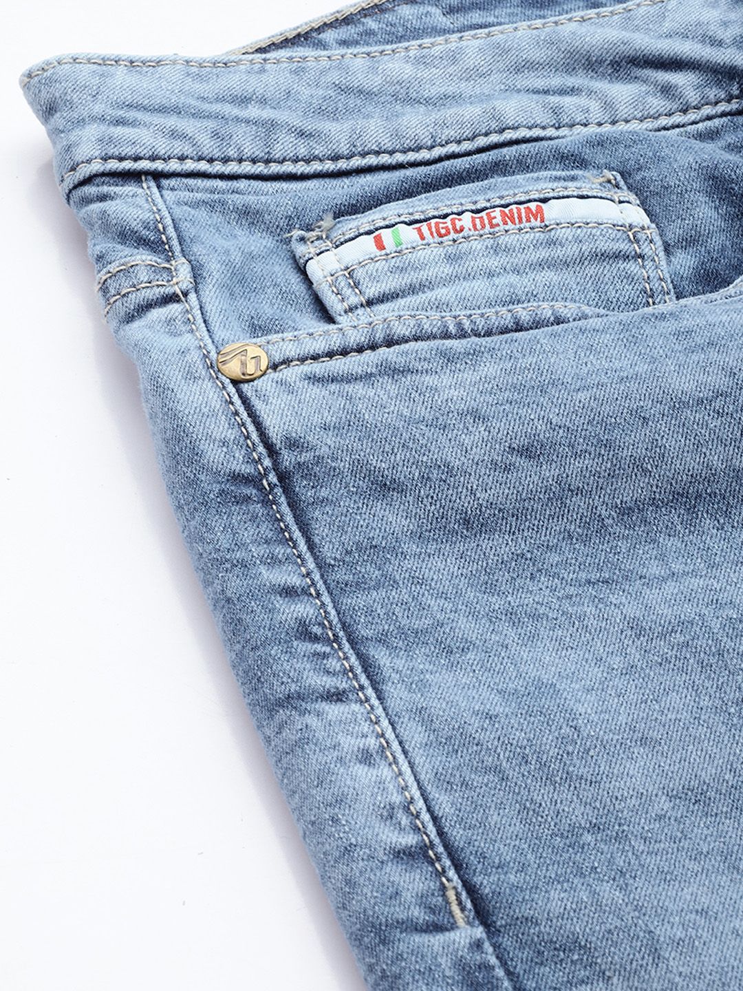 Men's Blue Bootcut Solid Stretchable Jeans