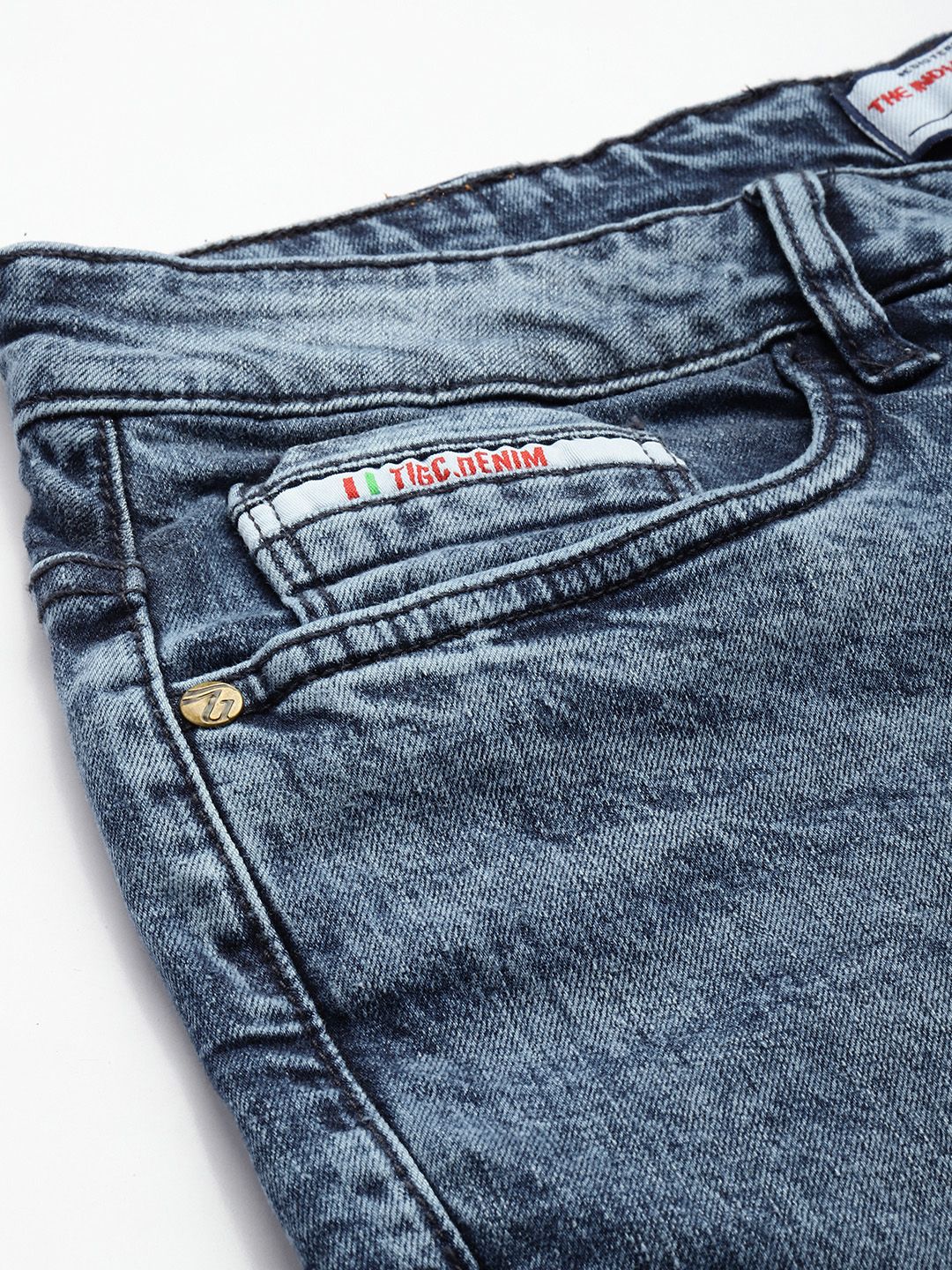 Men's Blue Slim Fit Solid Jeans