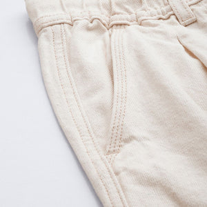 Men's White Relaxed Fit Solid Denim Joggers