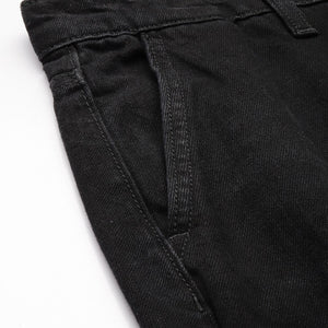 Men's Black Relaxed Fit Solid Jeans