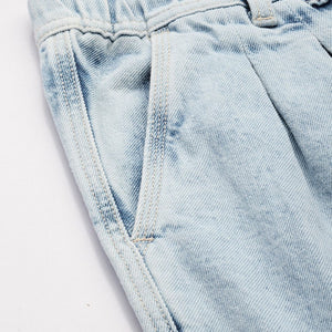 Men's Blue Relaxed Fit Solid Denim Joggers