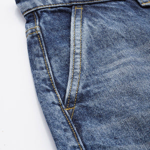 Men's Blue Skater Fit Solid Jeans