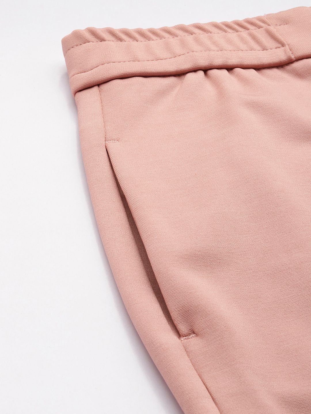 Men's Pink Relaxed Fit Solid Chinos