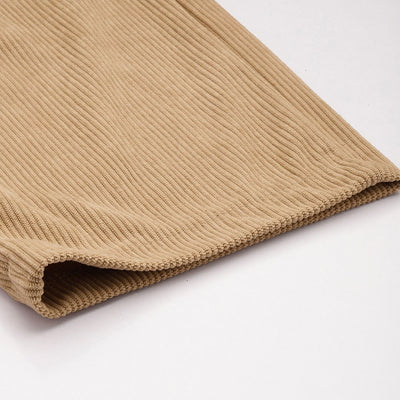 Men's Khaki Straight Fit Textured Trousers