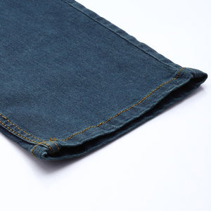 Men's Blue Slim Straight Fit Solid Jeans