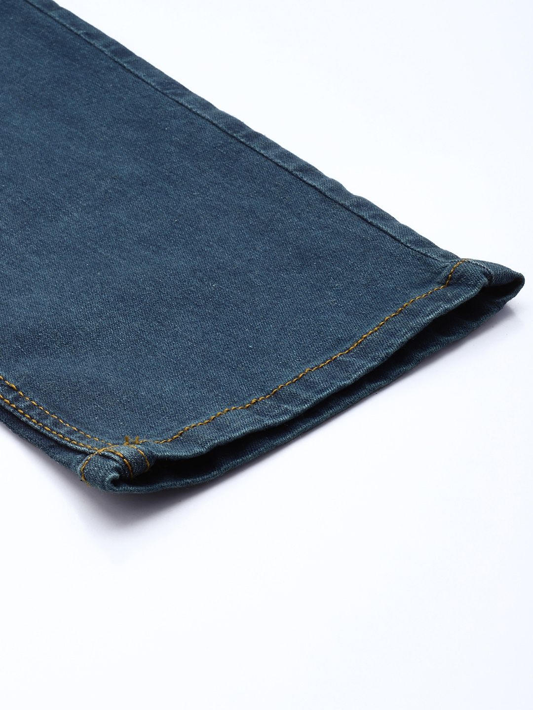 Men's Blue Slim Straight Fit Solid Jeans