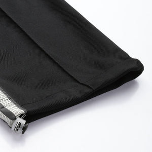 Men's Black Relaxed Fit Printed Wide Leg Joggers