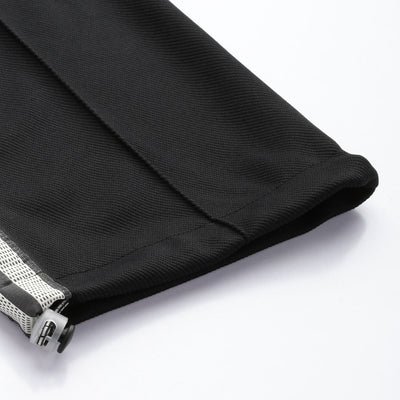 Men's Black Relaxed Fit Printed Wide Leg Joggers