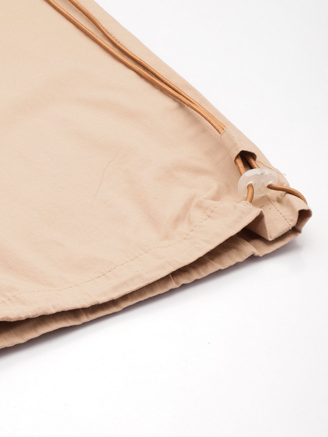 Men's Khaki Relaxed Fit Solid Utility Cargo Jogger