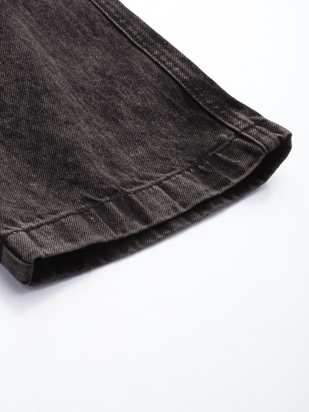 Men's Black Relaxed Fit Solid Denim Joggers