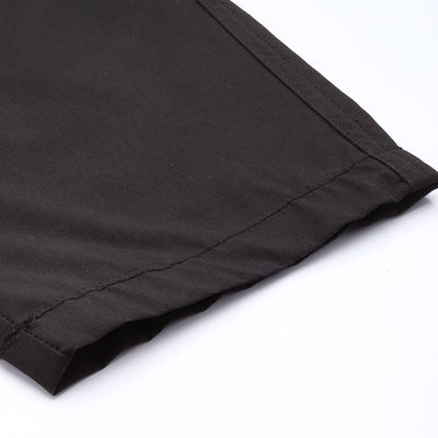 Men's Black Loose Fit Textured Cargos