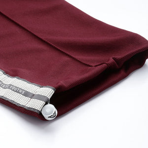 Men's Maroon Relaxed Fit Printed Wide Leg Joggers