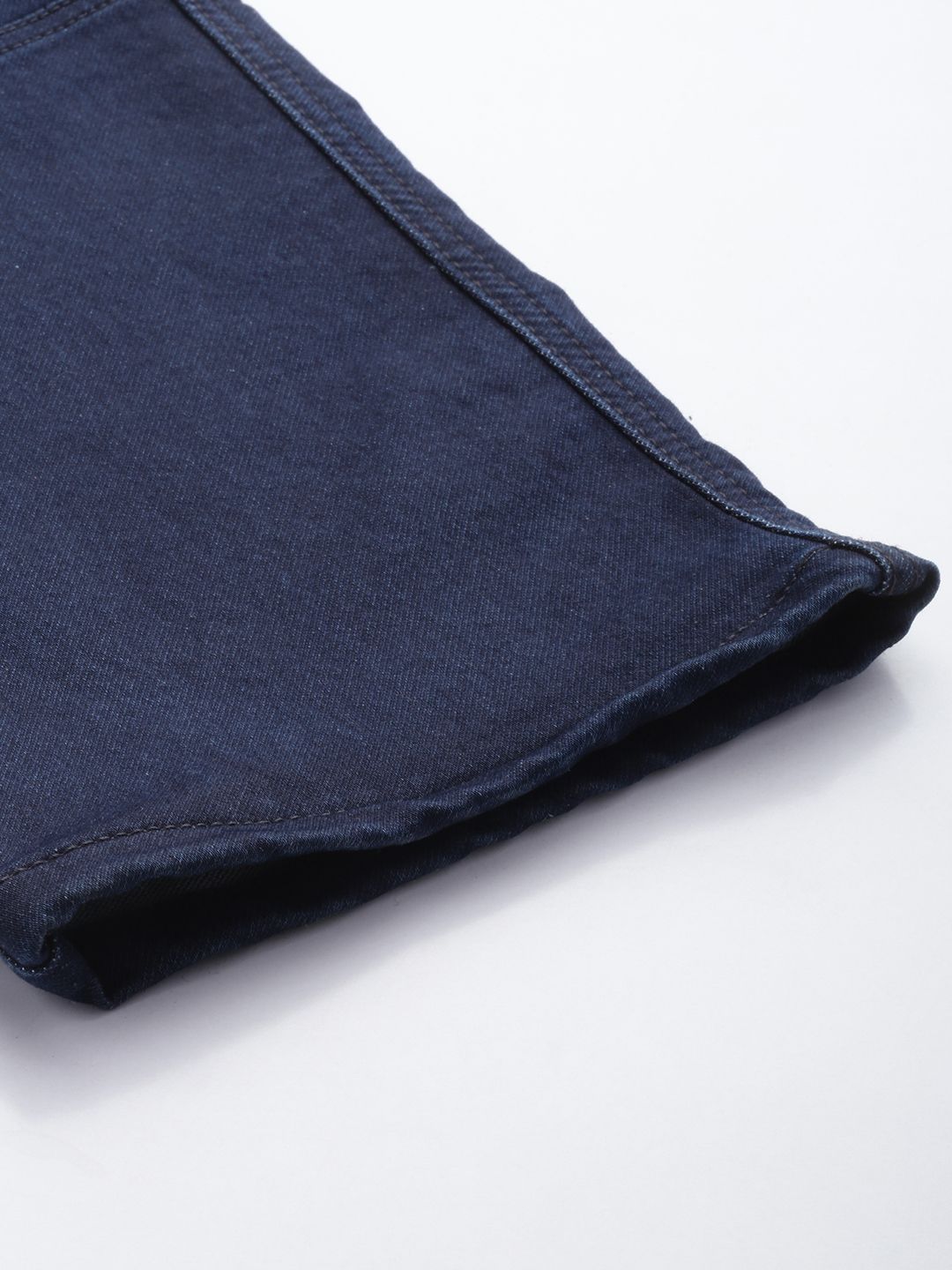 Men's Blue Relaxed Fit Solid Denim Joggers