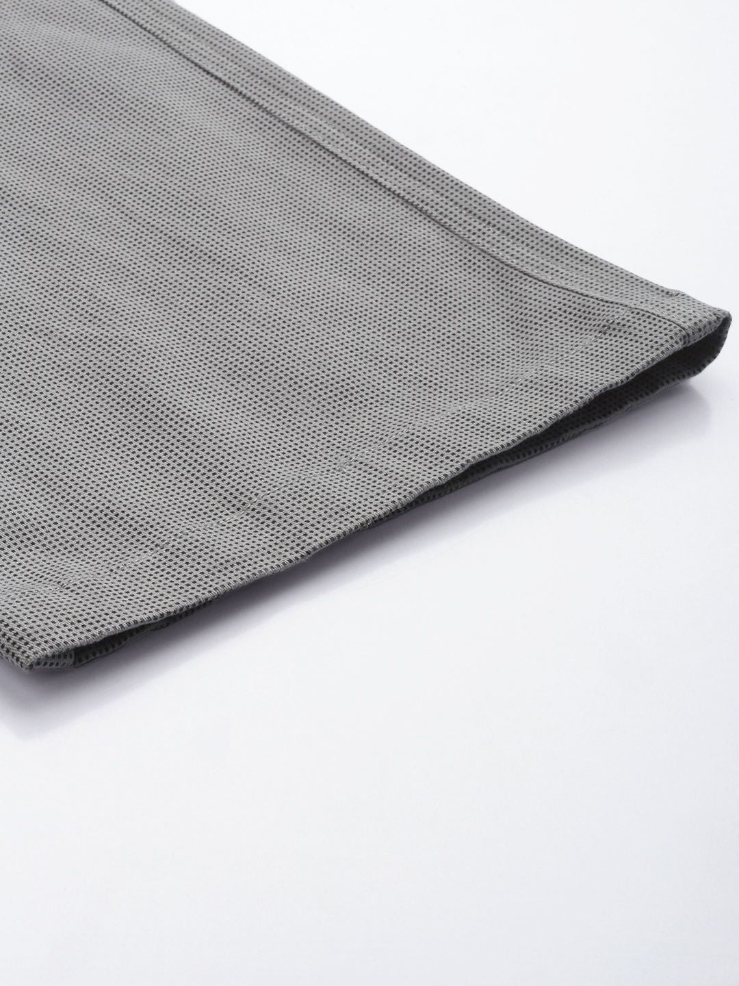 Men's Grey Relaxed Fit Geometric Print Cargos