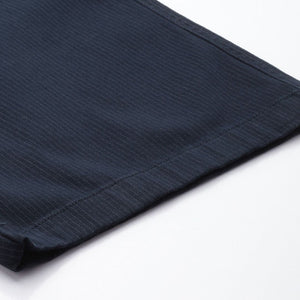 Men's Navy Blue Relaxed Fit Geometric Print Cargos
