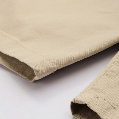 Men's Beige Regular Fit Solid Chino Shorts