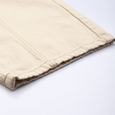 Men's Off White Wide Leg Solid Jeans