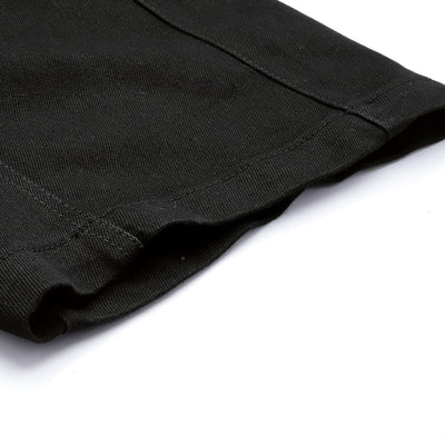 Men's Black Wide Leg Solid Convertible Cargo Jeans