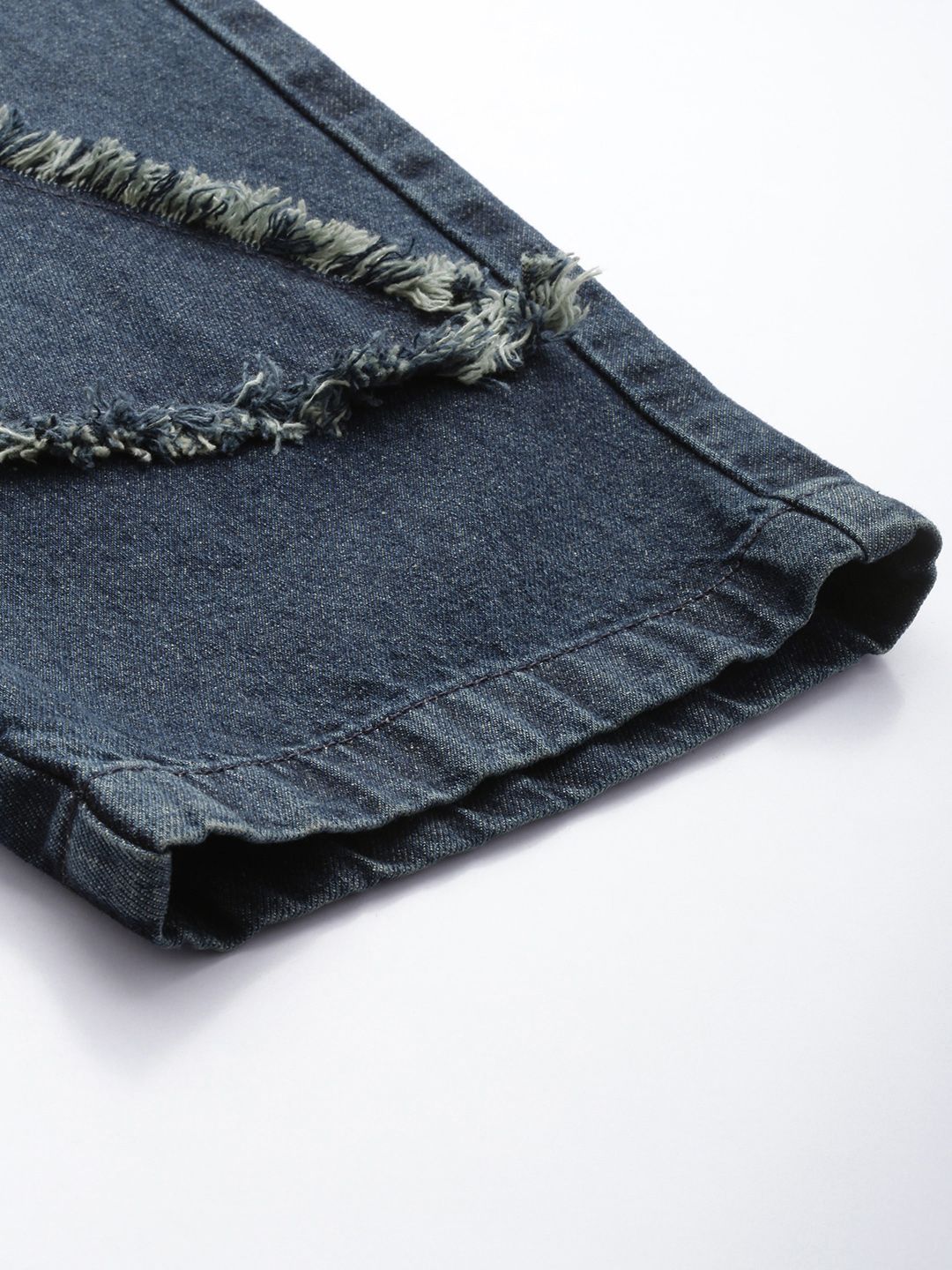 Men's Blue Relaxed Fit Solid Denim Joggers