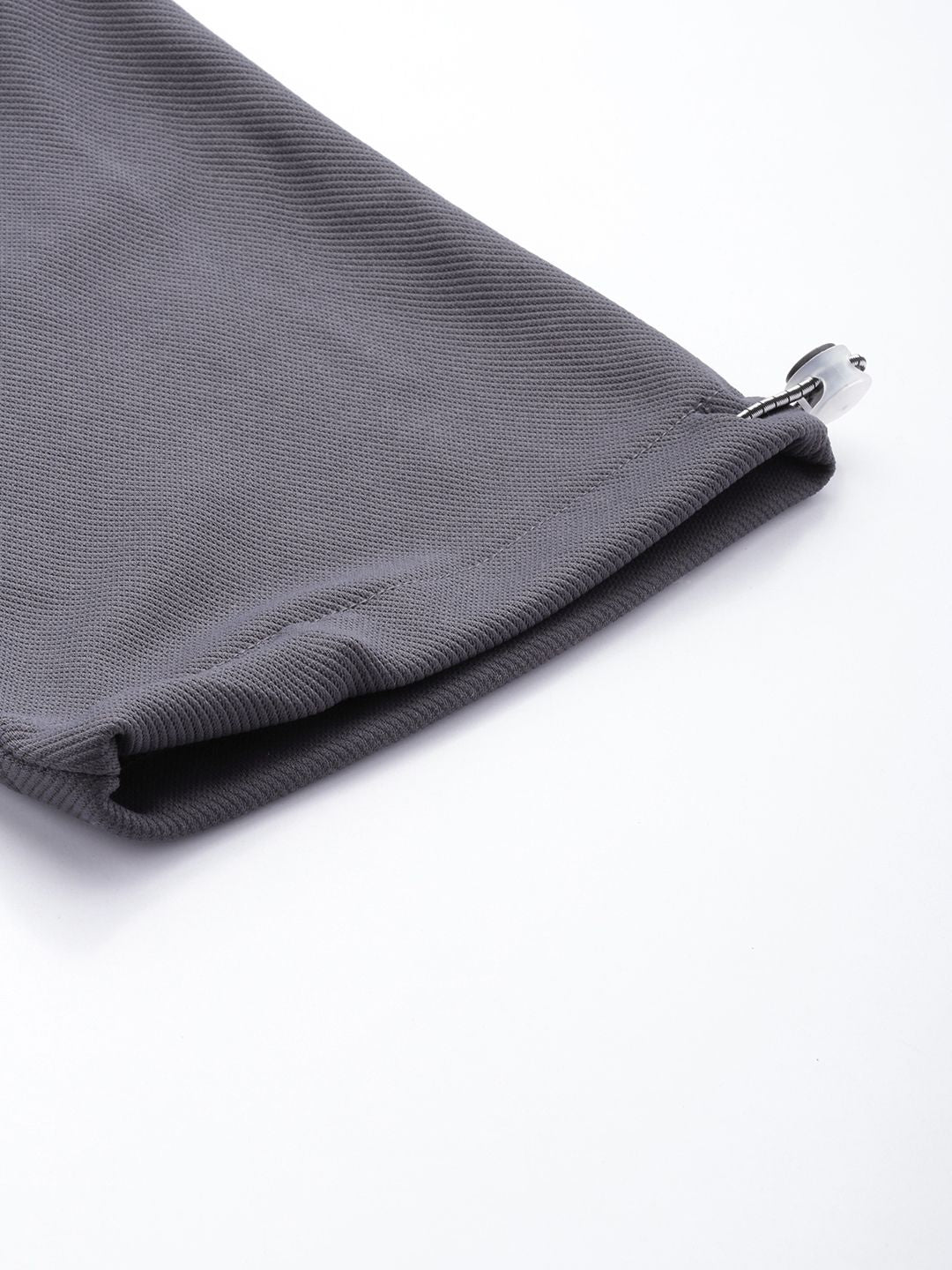 Men's Grey Relaxed Fit Textured Wide Leg Cargo Joggers