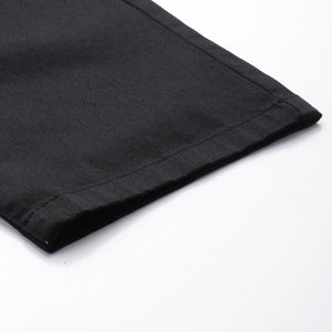 Men's Black Regular Fit Solid Chinos