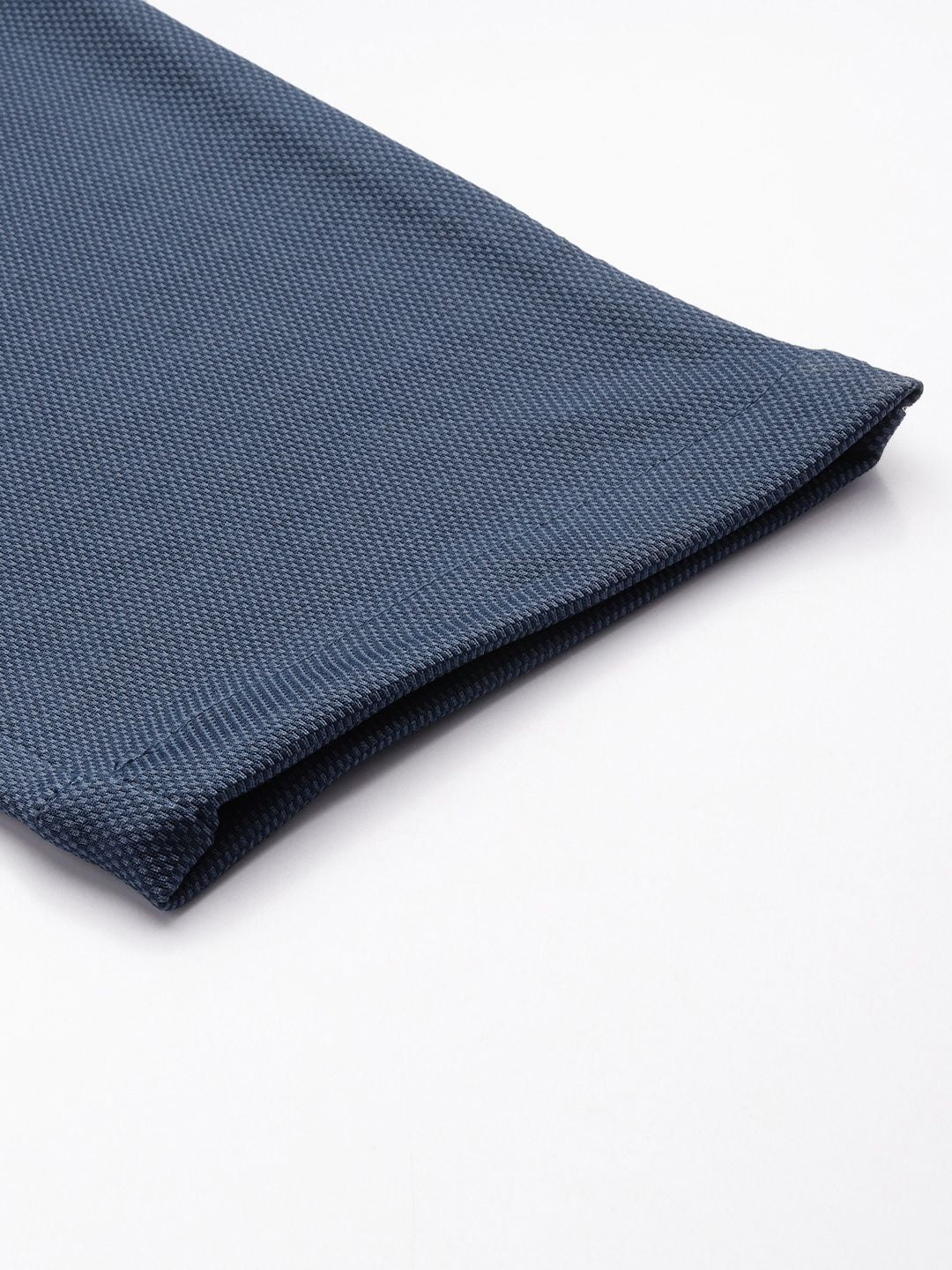 Men's Blue Regular Fit Solid Chinos