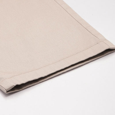 Men's Beige Regular Fit Solid Chinos