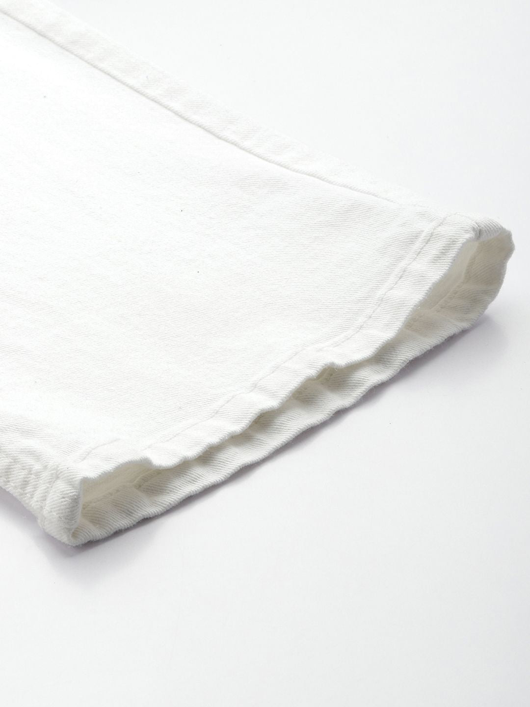 Men's White Bootcut Solid Stretchable Jeans