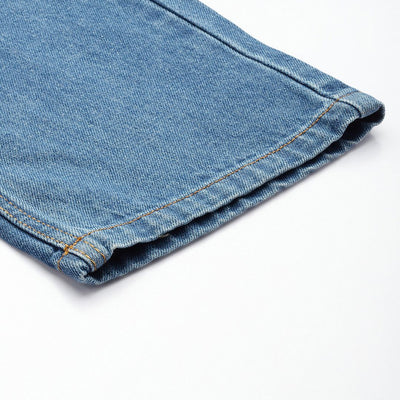 Men's Blue Straight Fit Solid Jeans