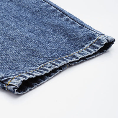 Men's Blue Skater Fit Solid Jeans